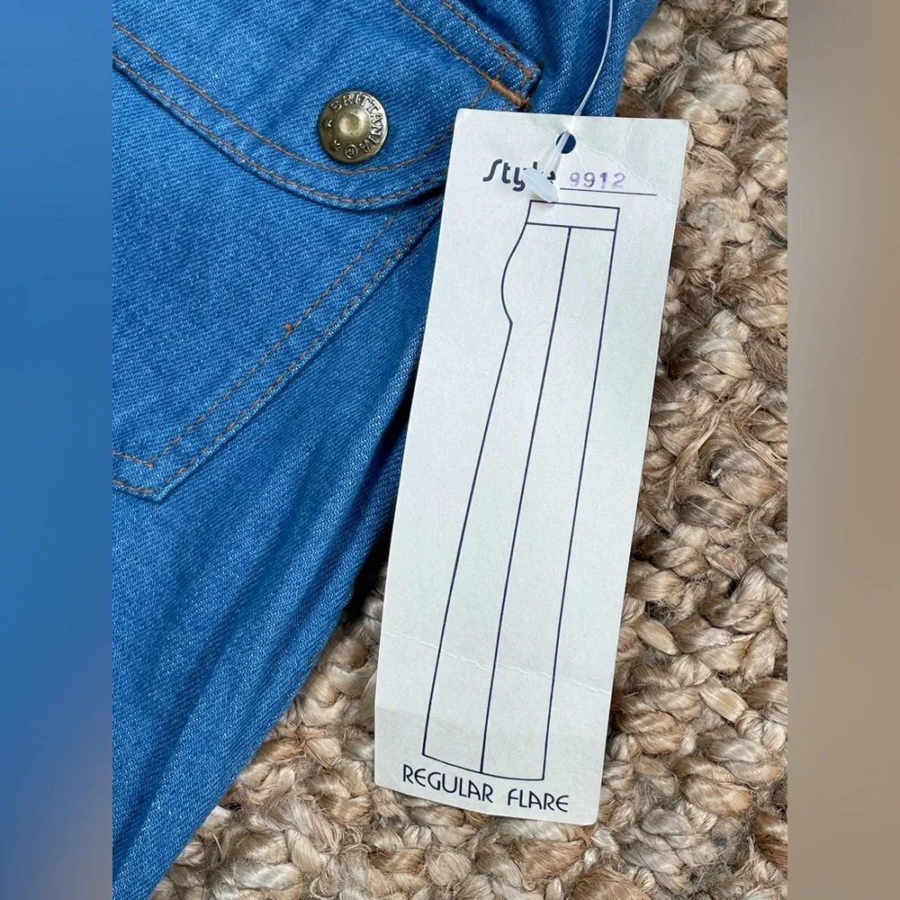 70’s Vintage Brittania Flare Jeans, NEW WITH ORIGINAL TAGS size 31 L - Picture 6 of 7